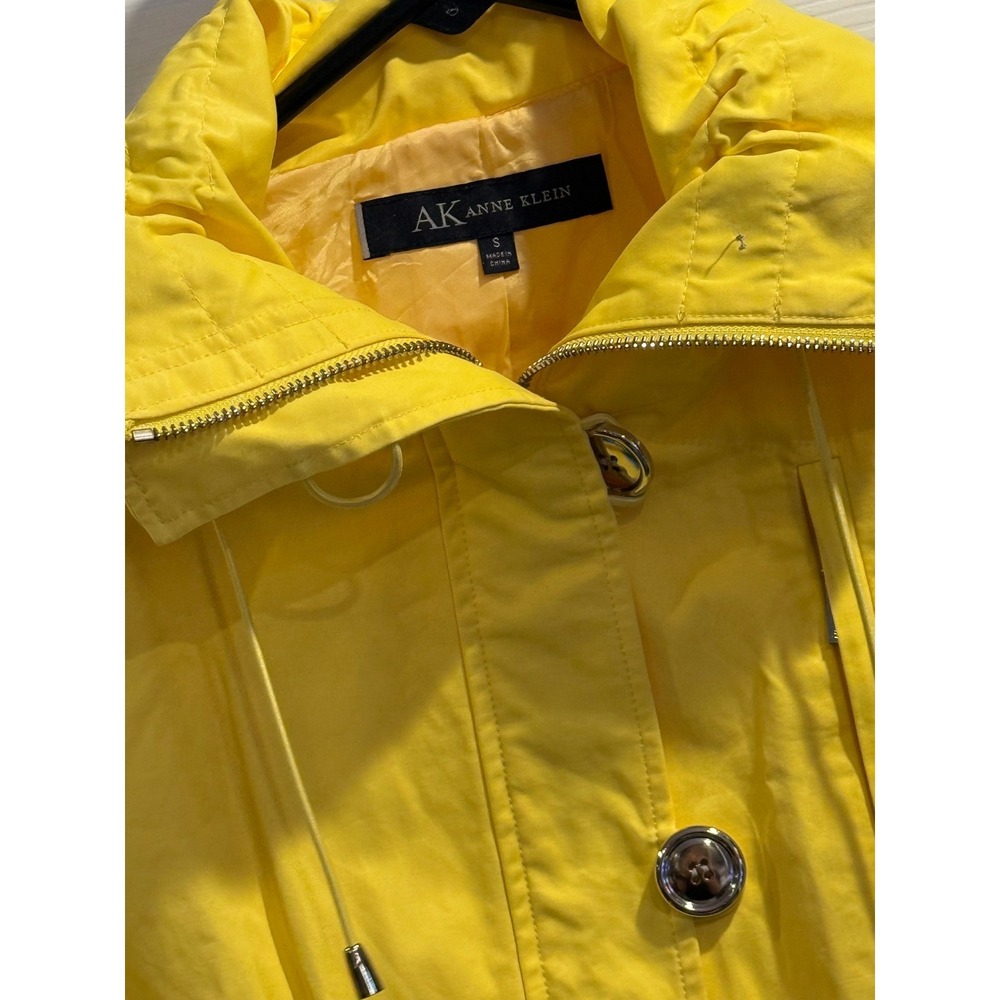 Anne Klein Yellow Utility Jacket Cinched Waist 3/4 Sleeve Size S
